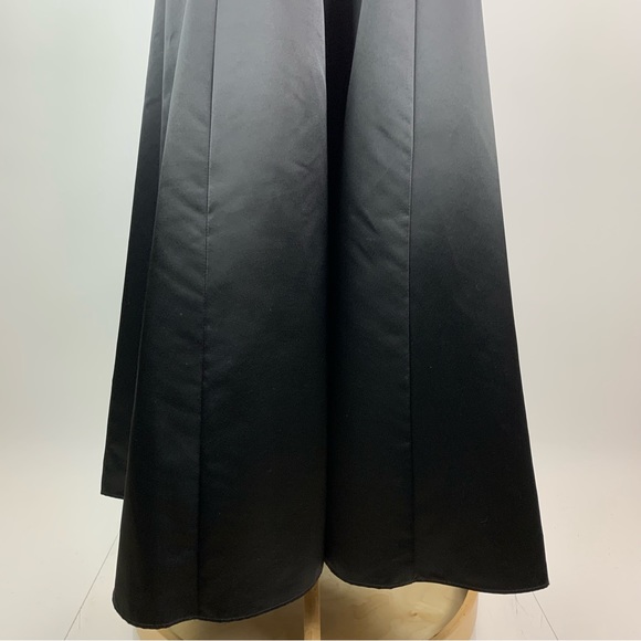 Vintage Jessica McClintock for Gunne Sax Black Satin Halter Evening Dress 3/4 - Picture 4 of 14